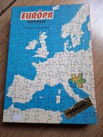 Retro  Európa térképe 176 db-os összerakó játék puzzle - Minerva 80-as évek