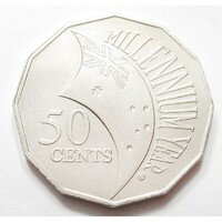 Ausztrália,50 cents 2000 - Millennium aUNC+ nikkel