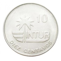Kuba,10 centavos 1981 - Intur aUNC+ nikkel