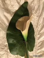 VIRÁG - 2 db - 68 x 13 cm - KÁLA + LEVÉL - PUHA KAUCSUK - ÖRÖK DARAB - HIBÁTLAN