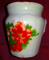 1905-20 .Wehinger & Co. hasas virágos porcelán bögre 12 cm korának megfelelő állpotban