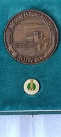 Bácskai és Dunamelléki Teszöv Baja.Plakett-jelvény dobozában