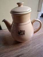 Vintage Douwe Egberts fajansz  teás kanna szűrővel