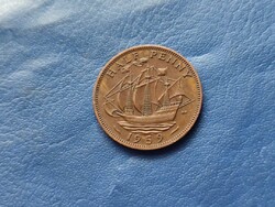 ANGLIA / ANGOL 1/2 PENNY / HALF PENNY 1959 II.ERZSÉBET! HAJÓ!
