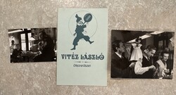 Vitéz László ötezredszer – 5000. előadás, 1988 Jurta Színház – eredeti műsorlap + 2 bábműhelyi fotó