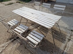 Retro kerti garnitúra retro kerti bútor retro ősszecsukható kerti szék kerti asztal