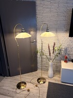 Olasz Design Mestermű: Kolarz Íves sárgaréz Állólámpa pár 150 cm.