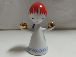 Hollóházi, Ősz Szabó Antónia, Angyalka porcelán figura - hibátlan