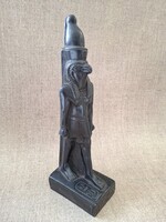 Hórusz egyiptomi, rezin (műgyanta) szobor, figura,  23,5 cm
