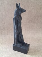 Anubis egyiptomi, rezin (műgyanta) szobor, figura, 29,5 cm