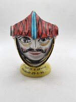 Ritka Szicíliai Kerámia Paladin Fej Kupa / Trófea – Palermo 1979 (22 cm)