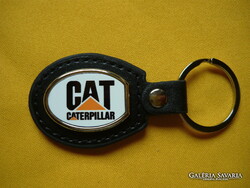 CAT CATERPILLAR FÉM KULCSTARTÓ BŐR ALAPON
