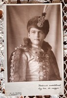 HABSBURG OTTÓ KORONA HERCEG TRÓNÖRÖKÖS DÍSZMAGYAR ÖLTÖZET IV. KÁROLY KIRÁLY FIA KORABELI FOTÓ LAP