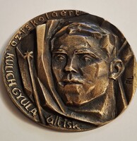 Rajki László Kulich Gyula Általános Iskoláért  / Orosháza  / bronz plakett  8,6 cm