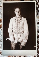 HABSBURG OTTÓ KORONA HERCEG TRÓNÖRÖKÖS DÍSZMAGYAR ÖLTÖZET IV. KÁROLY KIRÁLY FIA KORABELI FOTÓ LAP