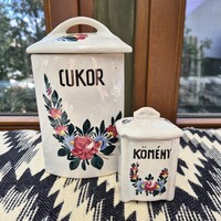 Fischer Emil Antik Porcelán Fűszer Tartók Egyben
