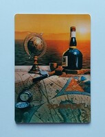 Dimenziós kártyanaptár, 1979., tenger, földgömb, rum