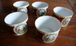Old Vienna Porcelain Tea Cups with Old Mark
