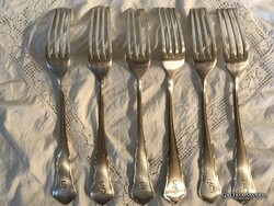 VILLA - 6 pcs - W.MF - PATENT- 90 mark - SILVERPLATED - MONOGRAMMED - VILLA - PERFECT CONDITION