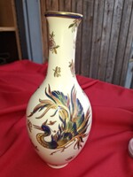 Zsolnay Főnix madár mintás váza, 26 cm
