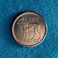 Norvégia - Norway - 5 ore - 1965 coin
