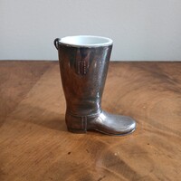 Old Silver-Plated Shoe-Shaped Toothpick Holder (9x7x3.5 cm)