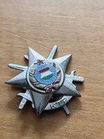 Retro Katonai Tízpróba KTP ezüst fokozat sapka jelvény, kitűző