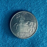 Norvégia - Norway - 1 krone - 1965 coin