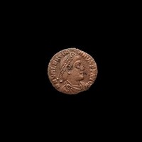 I. VALENTINIANUS late Roman AE3 bronze coin, minted between AD 364–375.