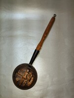 Vintage Painometalli marked copper Finnish sauna scoop