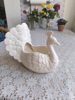 Retro porcelán páva kaspó eladó