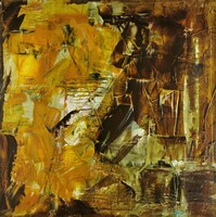 Baján Ildikó festmény 50 x 50 cm. Illúzió.