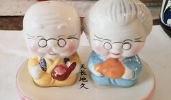 Cute Vintage Table Salt and Pepper Shakers, Old Lady and Old Man