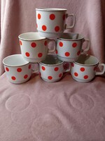 2611/7 Zsolnay porcelán pöttyös bögrék