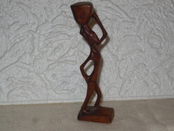 Faragás , Vízhordó  , fekete afrikai lány figura , 15 cm