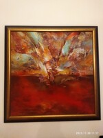 Mizser Pál --  Vihar-(90*90cm)