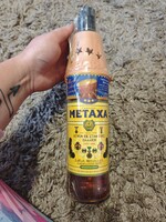 Ritka, retró Metaxa 3* csillagos görög borpárlat (0,7L) – Bontatlan!