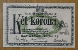 Nagymegyer Prison Camp Money – 2 Korona, 1916 (Bilingual)