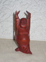 Faragás : A vidám , pocakos Budha fából faragva  - 11 cm