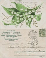 CH 125 - Antik dombornyomott svájci képeslap (1906) – Ritka postai bélyegzőkkel