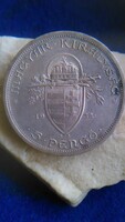 5 pengő 1938 ezüst Szent István