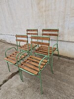 Retro rakásolható karos kerti székek régi csővázas karos szék retro vendéglátos székek keriszékek