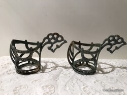 MUZEÁLIS  LOVACSKA - POHÁRVÁZ - FÉM - ANGOL -8 x 6 x 4 cm -  pohárméret - 3,5 cm - HIBÁTLAN