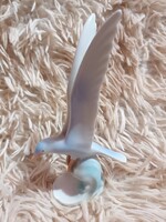 Hollóházi porcelán sirály figura (kb. 14x7,5 cm)