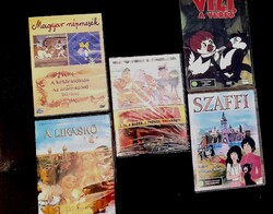 Öt darab híres gyári DVD animációs mesefilm hibátlan állapotban