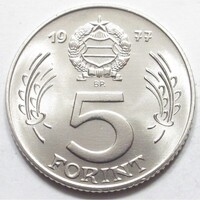 Magyarország,5 forint 1977 aUNC+ nikkel