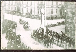 KORONÁZÁS BUDA 1916 UTOLSÓ MAGYAR KIRÁLY IV. KÁROLY KORABELI AUGUSZTA HERCEGNŐ FOGATA FOTÓLAP