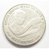 Egyesült Királyság,5 pounds 1998 - Károly herceg 50. születésnapja EF+ nikkel