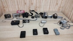 Digitális fényképezőgép és videókamera régiség csomag felújításra,alkatrésznek