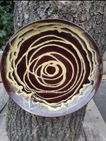 Bella Sári - Rózsás falidísz tányér - 22,5cm